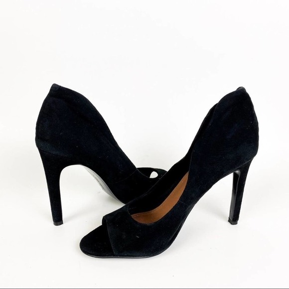 Vince Camuto Karolynn Black Suede Leather Heels size 6.5 - Picture 2 of 8